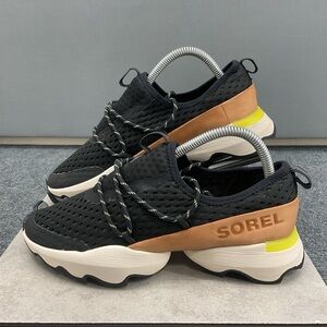 Sorel Kinetic Impact Women’s Size 7.5 Black/Brown/Yellow  Shoes NL4073-010